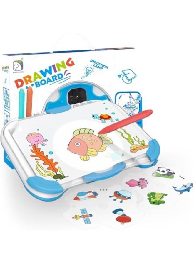 Eaistose Drawing Projector for Kids,Light Up Tracing Pad with 64 Cartoon Patters and 6 Color Brushes,Educational Doodle Board Gifts for Boys Girls 