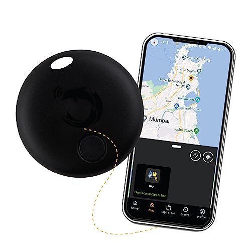 tag8 Dolphin Smart Tracker Pro, Alternative to GPS Tracker for Locating Your Valuables, Works with Android & Apple Device, Bluetooth Item Finder for Wallet, Luggage, Phone & Key Finder, Pack 1, Black - Image 1