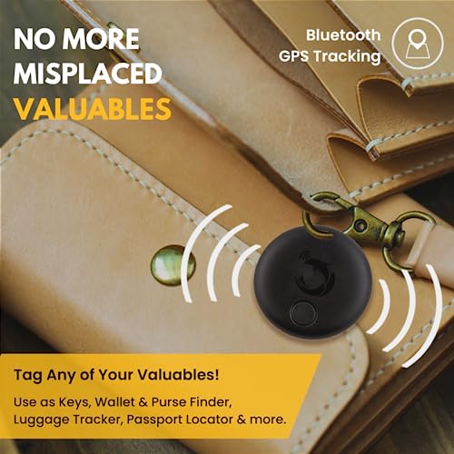tag8 Dolphin Smart Tracker Pro, Alternative to GPS Tracker for Locating Your Valuables, Works with Android & Apple Device, Bluetooth Item Finder for Wallet, Luggage, Phone & Key Finder, Pack 1, Black - Image 3