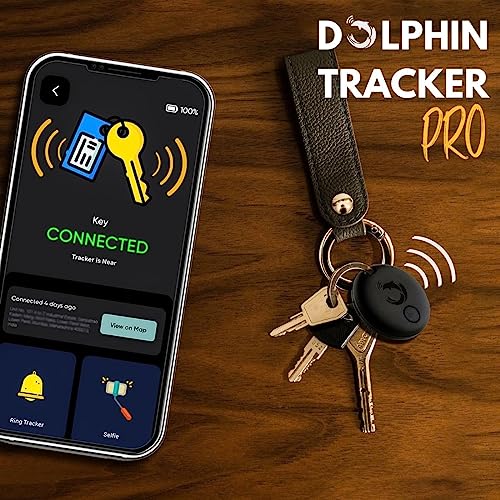 tag8 Dolphin Smart Tracker Pro, Alternative to GPS Tracker for Locating Your Valuables, Works with Android & Apple Device, Bluetooth Item Finder for Wallet, Luggage, Phone & Key Finder, Pack 1, Black - Image 2
