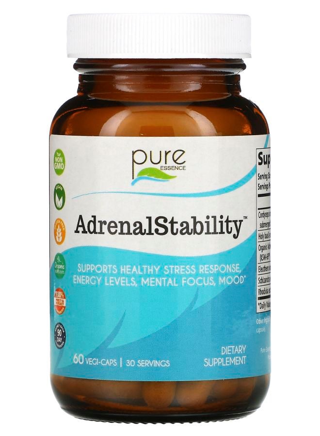 Pure Essence أدرينالستابيليتي 60 كبسولة نباتية