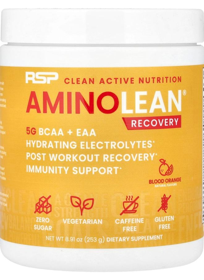RSP Nutrition - AminoLean® Recovery Caffeine Free Blood Orange 8.91 oz (253 g) - Image 1