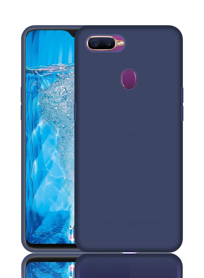 Navy Blue Silicone Case Compatible with Oppo F9 - A12 - Image 1