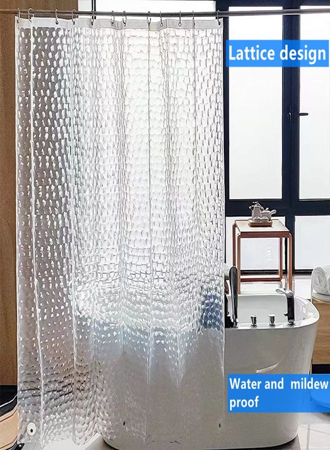 Kutis ستارة دش شفافة مقاومة للماء من مادة PEVA مكونة من قطعة واحدة مقاس 180 × 180 سم  - Image 2