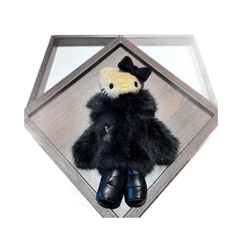 Faux Fur Long-Legged KT Plush Toy Bag Charm Keychain 15cm - Image 5