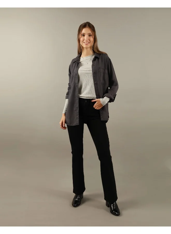 American Eagle AE Long-Sleeve Button-Up Shirt