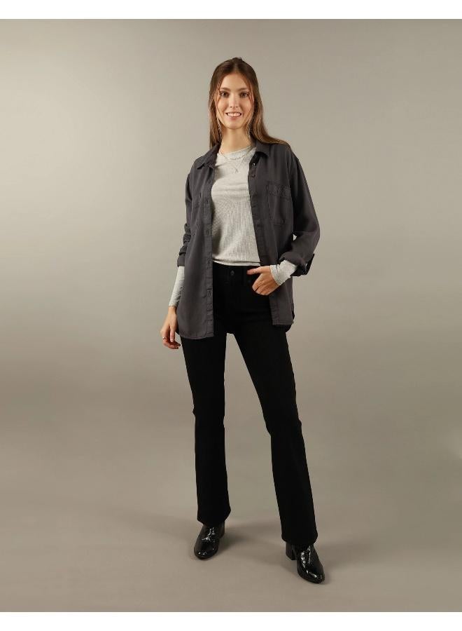 American Eagle AE Long-Sleeve Button-Up Shirt - Image 1
