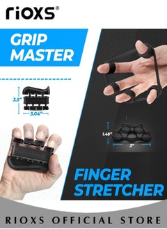 RIOXS 5 Sets Hand Grip Trainer Sets Training Hand Strength Forearm Grip Adjustable Finger Stretcher Sets for Men Women  - Image 4