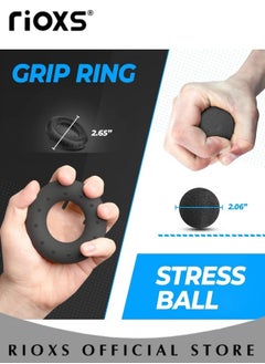 RIOXS 5 Sets Hand Grip Trainer Sets Training Hand Strength Forearm Grip Adjustable Finger Stretcher Sets for Men Women  - Image 3