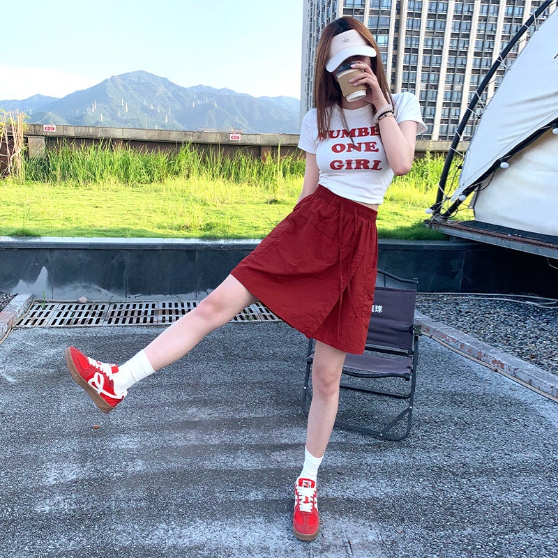 Women's Quick-Dry Skirt Shorts 2026 Summer Casual A-Line Cargo Shorts - Image 1