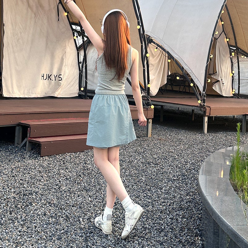 Women's Quick-Dry Skirt Shorts 2026 Summer Casual A-Line Cargo Shorts - Image 2