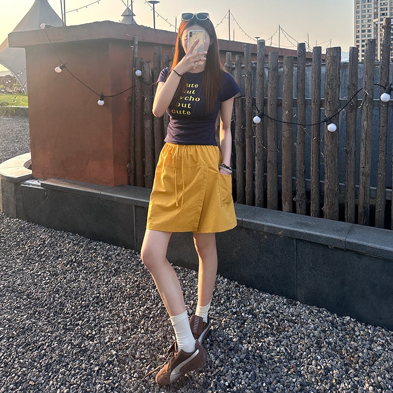 Women's Quick-Dry Skirt Shorts 2026 Summer Casual A-Line Cargo Shorts - Image 4