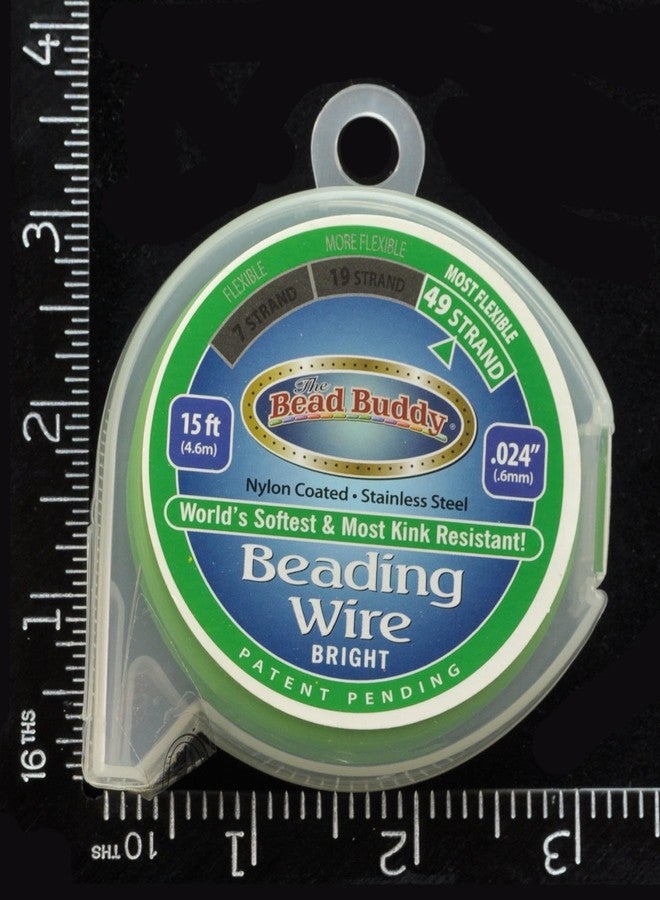Bead Buddy 49 Strand Beading Wire, Bright 15ft .024 Inches-Soft, Flexible and Strong Beading Wire-Jewelry Making Tools - Image 5