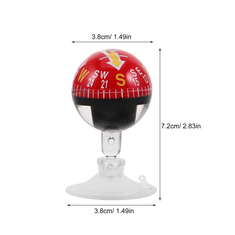 High Accuracy Portable Car Dashboard Compass with Plastic Suction Cup for Outdoor Hiking and Vehicle Mounting - Image 3