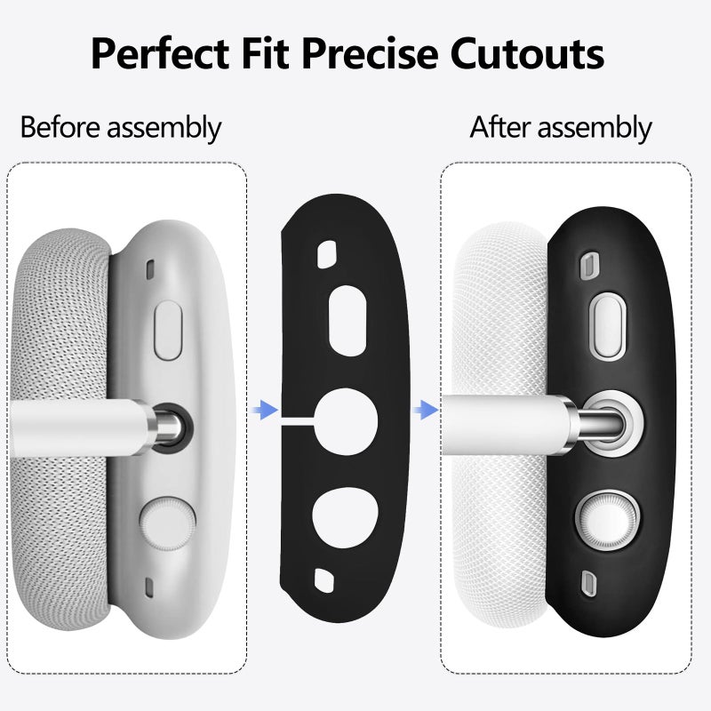 TYSORETY 3-in-1 Silicone Case Cover for AirPods Max Headphones, Apple AirPod Max Accessory Protective Cover, Headband/Ear Cups/Ear Pad Covers, Anti-Scratch and Sweatproof - Image 3