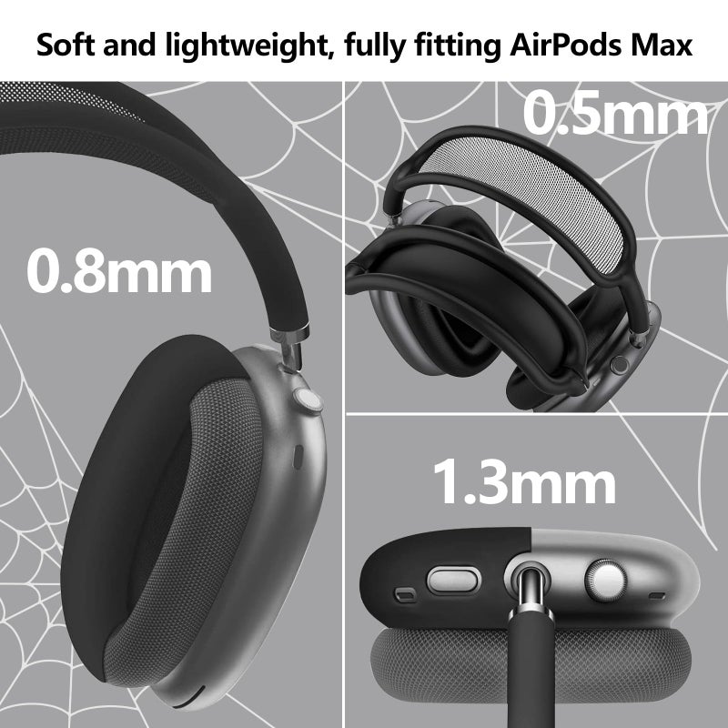 TYSORETY 3-in-1 Silicone Case Cover for AirPods Max Headphones, Apple AirPod Max Accessory Protective Cover, Headband/Ear Cups/Ear Pad Covers, Anti-Scratch and Sweatproof - Image 4