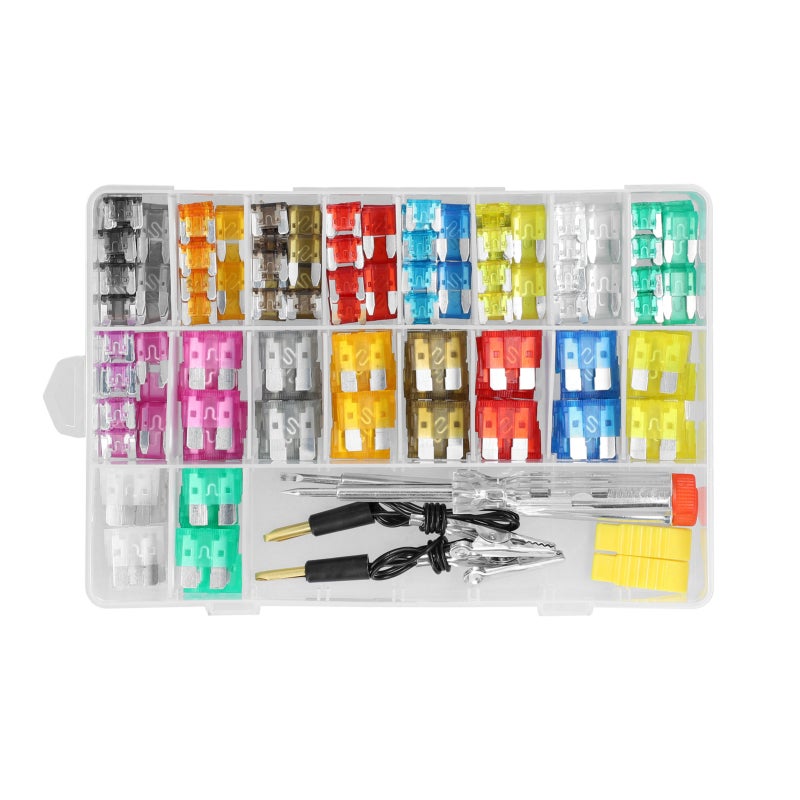 Car Fuse Assortment Kit 120Pcs 3 Sizes 2A-35A with 2 Circuit Testers - Aluminum Fuses for Car Truck SUV RV Marine Boat - Image 2