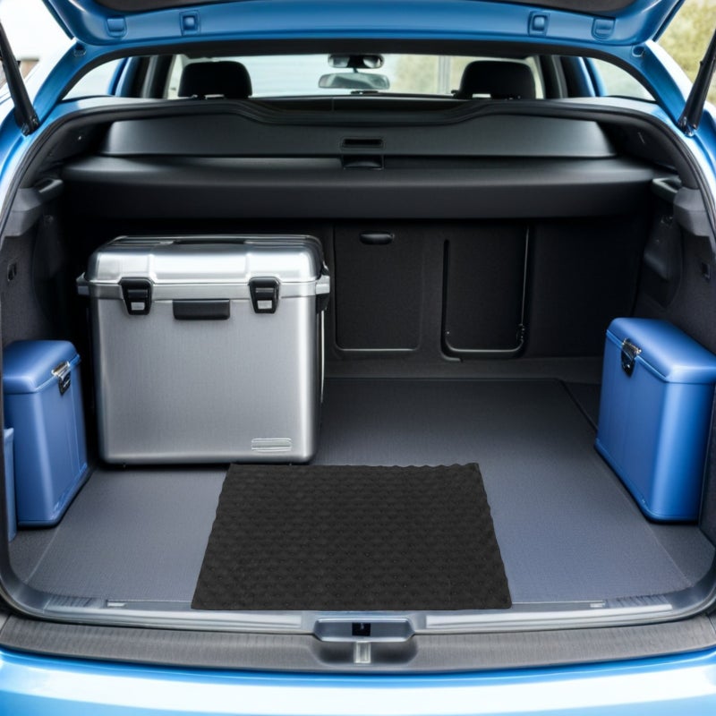 2pcs Car Sound Deadening Mat - Black Mat Automotive Soundproofing Noise Insulation Pad For Car Doors And Hood 31x19 Inch - Image 2