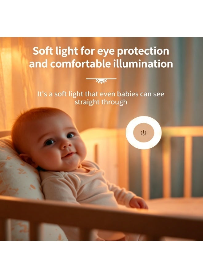 Aido Touch-sensitive rechargeable LED night light, baby night light, touch-sensitive, nursing and sleep aid bed light, 3 color modes (white light, warm light, cool light), adjustable brightness, night light. - Image 3