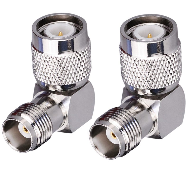 TUOLNK 2 Pack TNC Male to TNC Female Right Angle Connector 90 Degree Coax Adapter TNC L Type Connector RF Antenna Coaxial Adapter - Image 1
