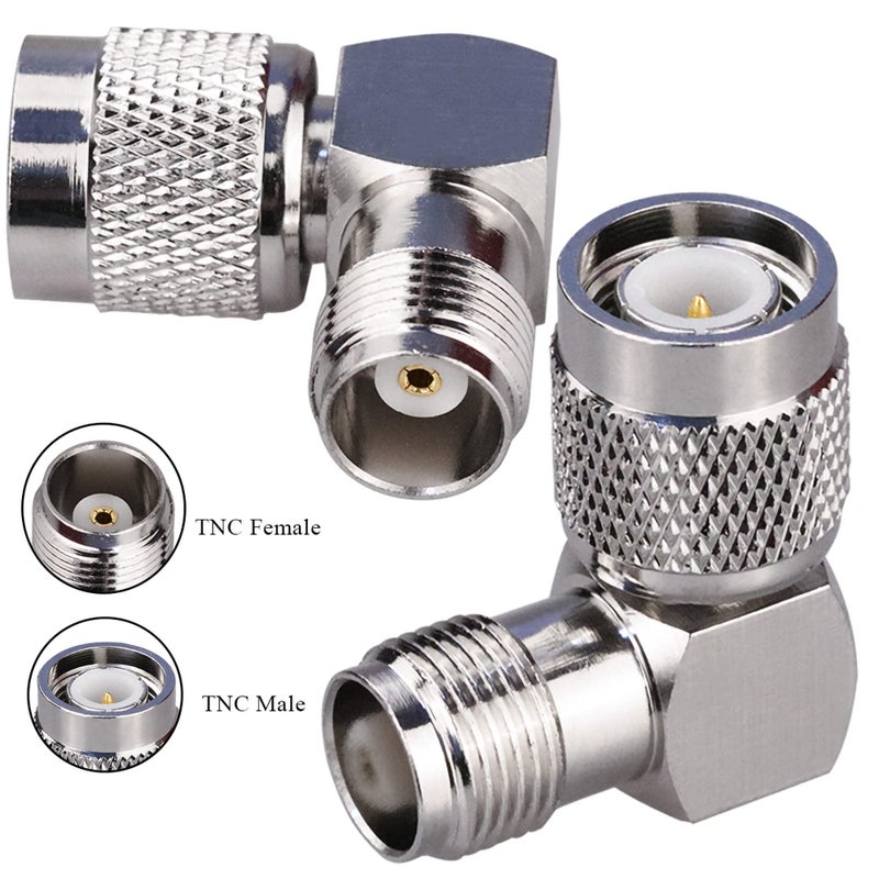 TUOLNK 2 Pack TNC Male to TNC Female Right Angle Connector 90 Degree Coax Adapter TNC L Type Connector RF Antenna Coaxial Adapter - Image 5