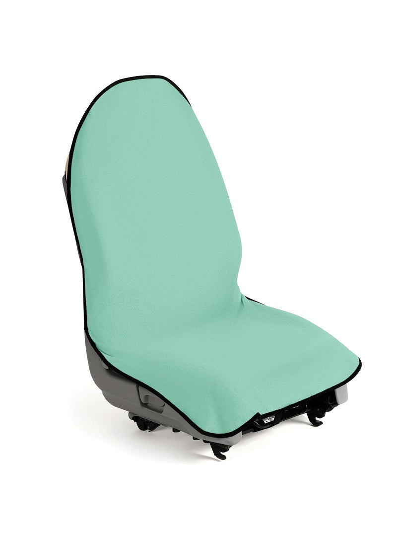 SOLARAE Waterproof Sweating Car Seat Covers, Universal Fit Non-Slip Car Seat Protector for Post Gym Workout, Running, Swimming, Beach, Hiking, Fitness, Pets, and Water Sports, Mint Green - 1Pcs - Image 1