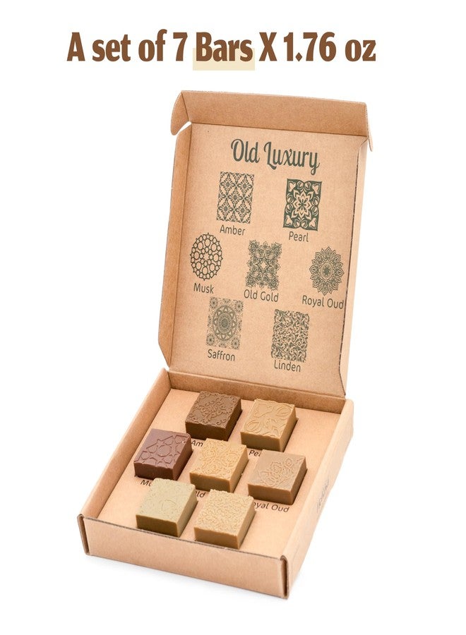 Hekaya Olive Oil Soap Variety Pack – Set of 7 Scented Bar Soaps (Royal Oud, Amber, Pearl, Musk, Old Gold, Saffron, Linden) – Handmade, Vegan, Natural Skincare for Face & Body – 12.34 oz Total - Image 4
