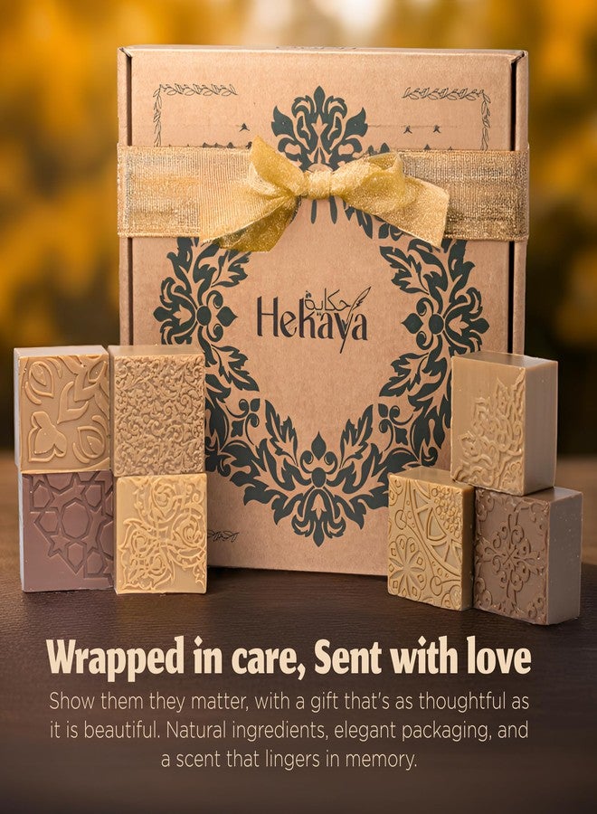 Hekaya Olive Oil Soap Variety Pack – Set of 7 Scented Bar Soaps (Royal Oud, Amber, Pearl, Musk, Old Gold, Saffron, Linden) – Handmade, Vegan, Natural Skincare for Face & Body – 12.34 oz Total - Image 3