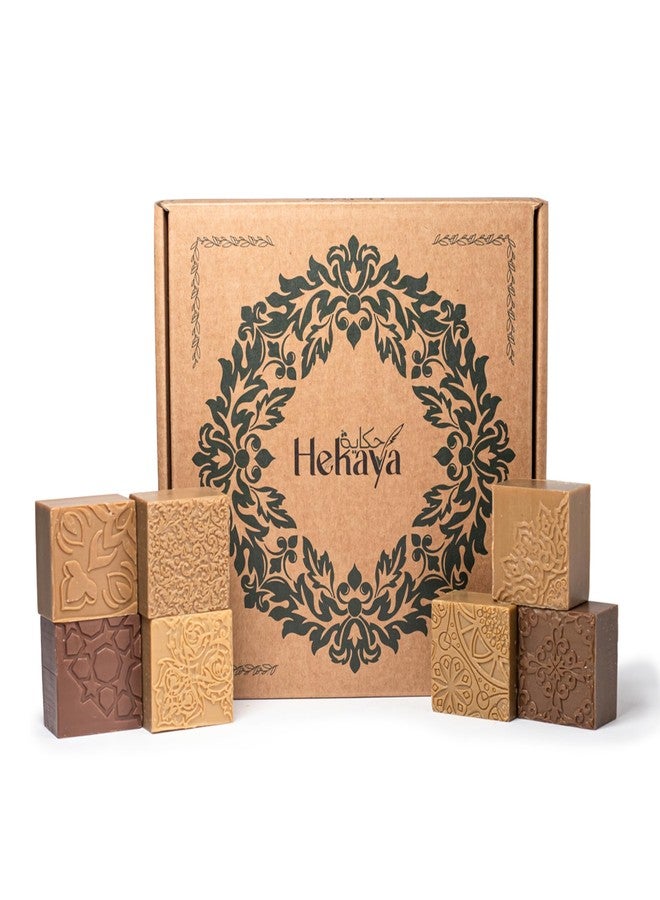Hekaya Olive Oil Soap Variety Pack – Set of 7 Scented Bar Soaps (Royal Oud, Amber, Pearl, Musk, Old Gold, Saffron, Linden) – Handmade, Vegan, Natural Skincare for Face & Body – 12.34 oz Total - Image 1
