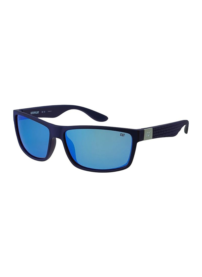 CAT Men CTS-8018 Polarized Wrap Sunglasses Blue 61mm  - Image 1