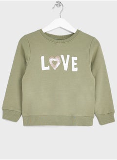 Kids Text Print Sweatshirt