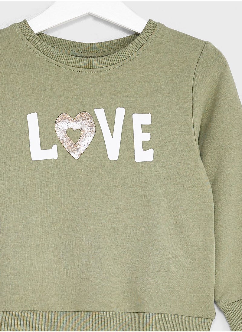 NAME IT - Kids Text Print Sweatshirt - Image 1