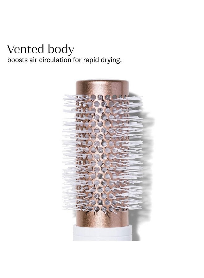 T3 Volume Round Hair Brush CeramicCoated Barrel Vented Round Brush for Blow Drying Heat Resistant Bristles, White/Rose Gold - Image 3