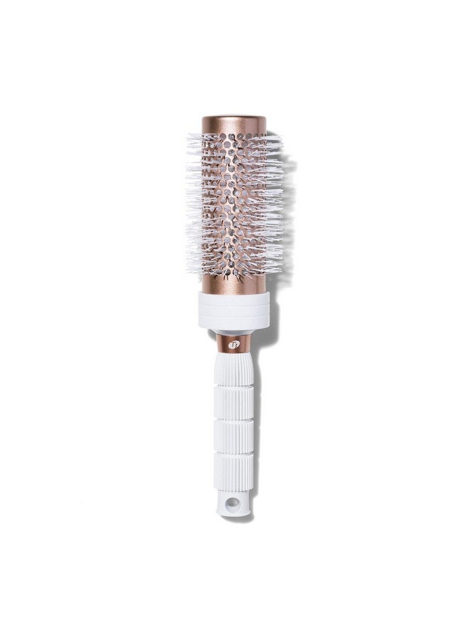T3 Volume Round Hair Brush CeramicCoated Barrel Vented Round Brush for Blow Drying Heat Resistant Bristles, White/Rose Gold - Image 1