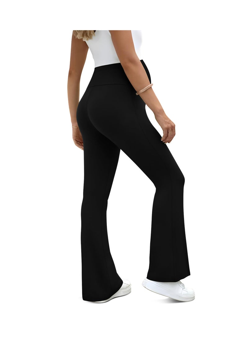 CMGTYYD - Maternity Flare Leggings Over The Belly - Buttery Soft Pregnancy Bell Bottom Pants for Lounge Yoga Casual, XXL - Image 1