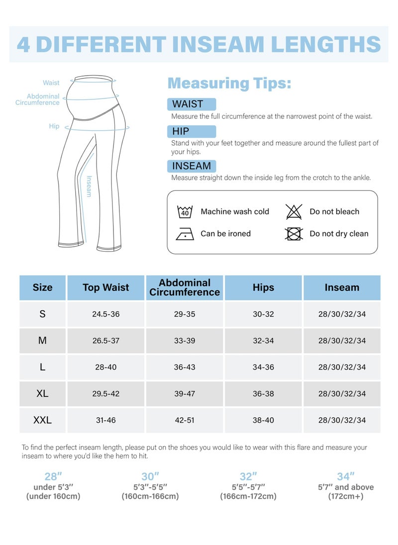 CMGTYYD - Maternity Flare Leggings Over The Belly - Buttery Soft Pregnancy Bell Bottom Pants for Lounge Yoga Casual, XXL - Image 1