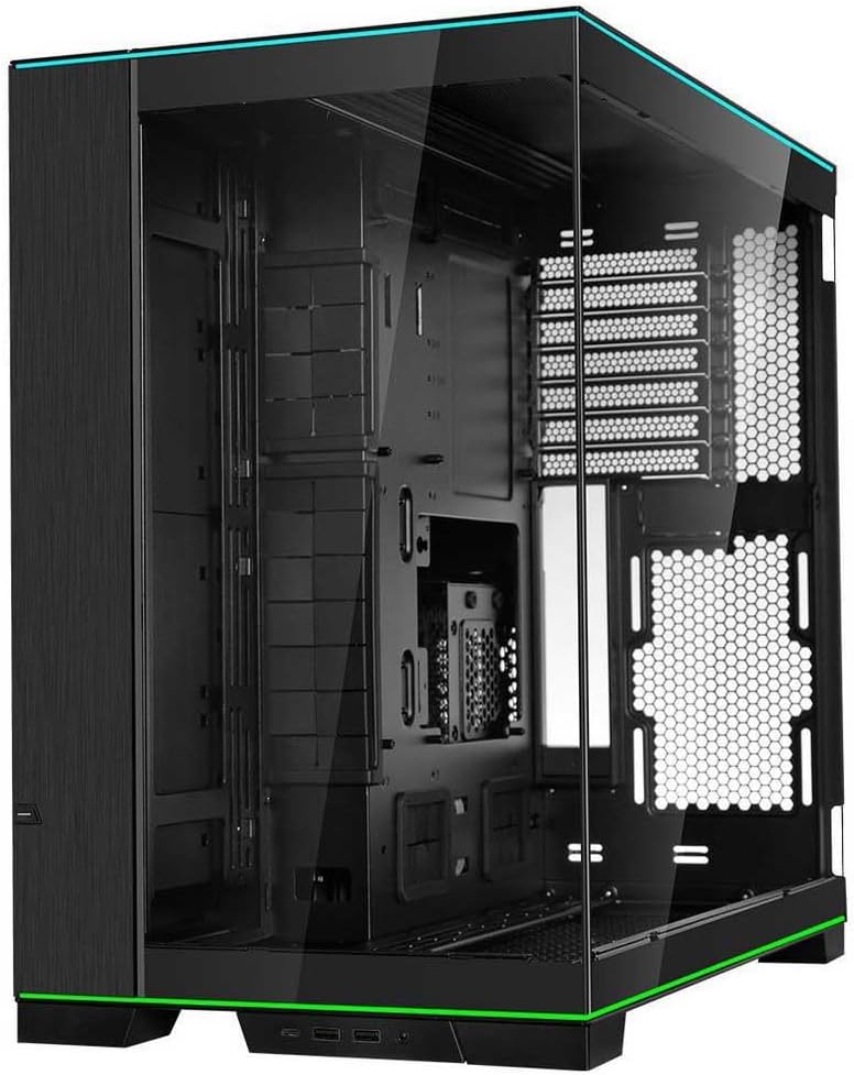 حالة لعب ألعاب Lian Li O11D EVO RGB E-ATX ذات غرفتين - شرائط إضاءة ARGB - مراوح تبريد بحجم يصل إلى 420 مم - إدارة الكابلات - ألواح زجاج مقواة في الأمام والجانبين - هيكل قابل للتحويل - اللون أسود - Image 4