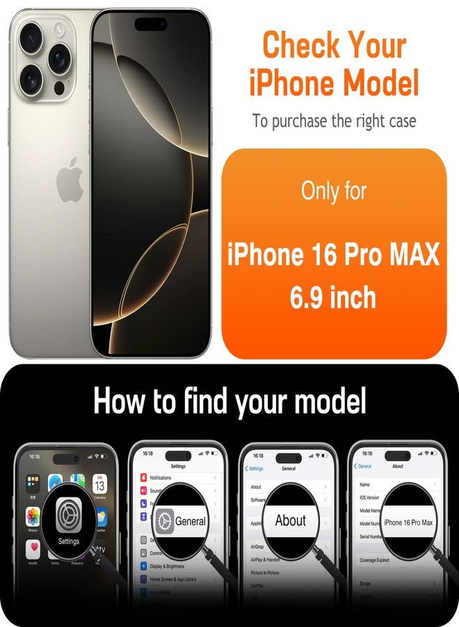 LOHASIC جراب LOHASIC لهاتف iPhone 16 Pro Max، تصميم كلاسيكي أنيق ونحيف، مصنوع من جلد PU نباتي فاخر، يتميز بملمس ناعم مانع للانزلاق، ومقاوم للصدمات، وغطاء واقٍ للهاتف، متوافق مع iPhone 16 Pro Max مقاس 6.9 بوصة (2024) - أسود مع ذهبي - Image 2