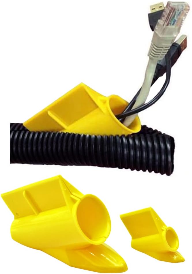 Electri Duct Yellow Loom Tool Kit - Cable Insertion for Bundles from 1/4" to 1" (1 Small Tool + 1 Large Tool) - Image 1