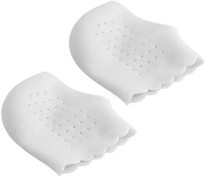 comfrt Gel Heel Protectors, Breathable Hole Design Heel Cups Sleeve Socks Silicone Heel Cushion, Great for Relieve Heel Pain, Heal Dry, Cracked Heel, Heel spur, Sore Heel, Plantar Fasciitis Treatment (white) - Image 1