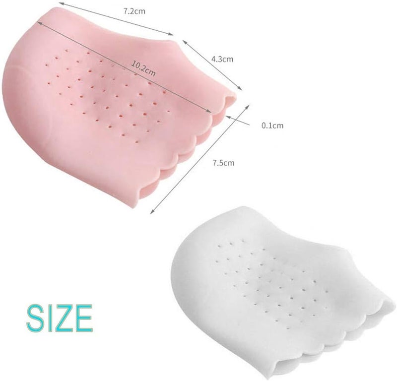 comfrt Gel Heel Protectors, Breathable Hole Design Heel Cups Sleeve Socks Silicone Heel Cushion, Great for Relieve Heel Pain, Heal Dry, Cracked Heel, Heel spur, Sore Heel, Plantar Fasciitis Treatment (white) - Image 3