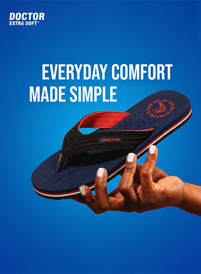 DOCTOR EXTRA SOFT Comfort Flip Flops for Men | Soft Cushion Lightweight Outdoor Daily Wear Sport Comfortable Casual Anti Slip Slippers |Doctor Extra Soft D-28 - Image 4