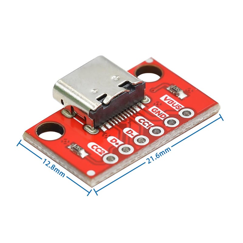 Cermant 10pcs Type C Breakout Board Serial Basic Breakout Female Connector Type 16P PCB Converter Board - Image 2