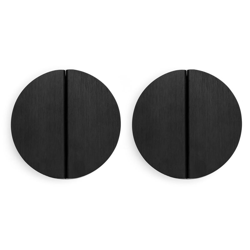 Evionlin Black 2-1/2 Inch Drawer Pulls,4 Pcs(2 Pairs) Half Moon Cabinet Pull Handles Semicircle Knobs With Screws For Kitchen Cupboard Bedroom Furniture Door - Image 1
