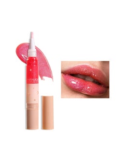 MIESCHER Glitter Lip Gloss Long Lasting Peal Shimmer Liquid Lipstick Flash Diamond Lip Plumper Gloss Moisturizing Lip Balm Filler Instant Shine Glossy Lip Gloss Non Sticky Lips Makeup Women4DAJA VU 