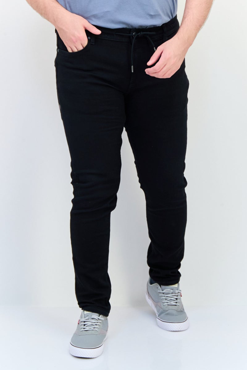 Celio Men Slim Fit Solid Stretchable Straight Leg Jeans, Black - Image 1