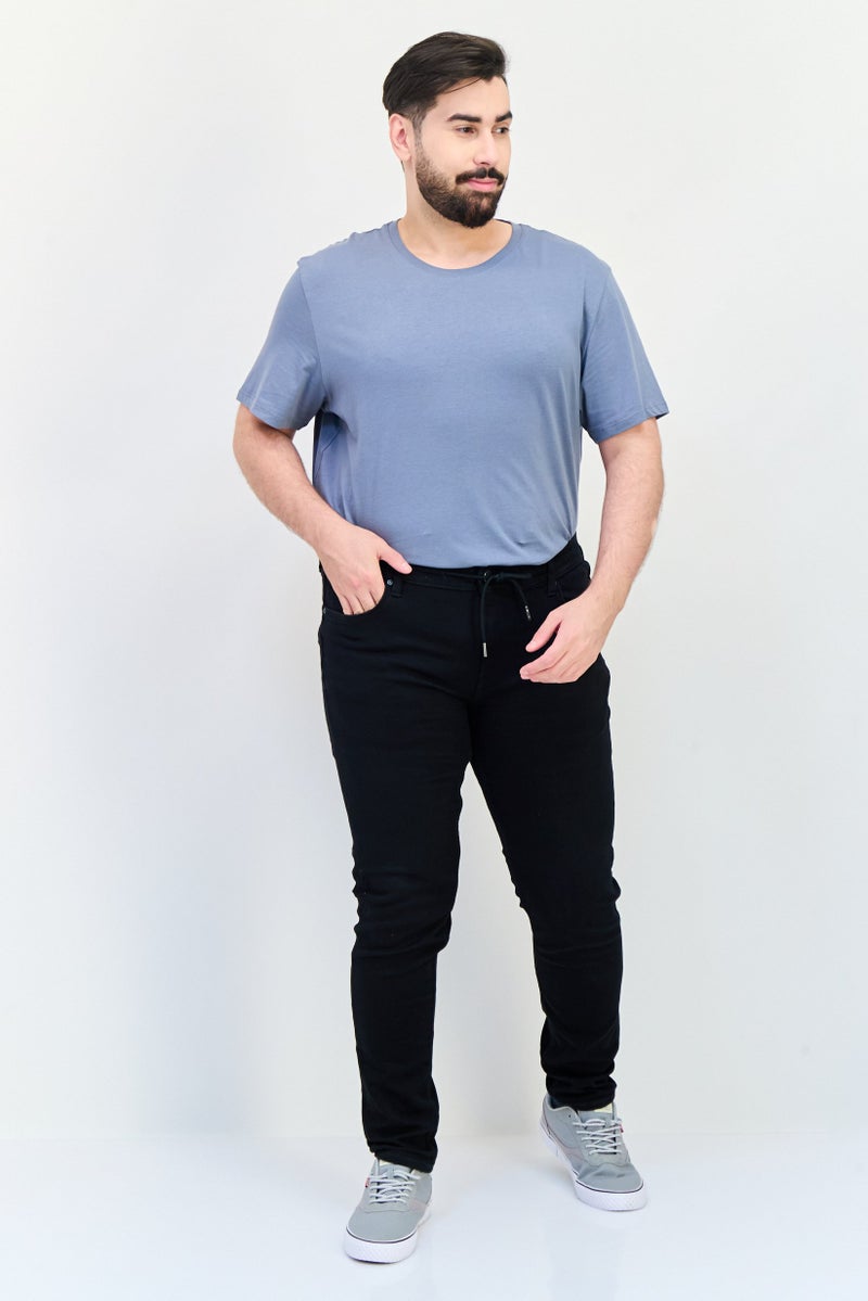 Celio Men Slim Fit Solid Stretchable Straight Leg Jeans, Black - Image 4