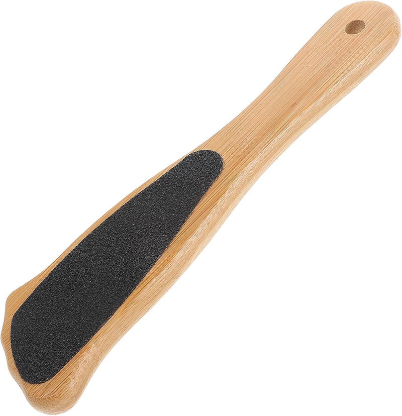 Dual-Sided Foot Scrubber with Wood Handle, Pedicure Callus Remover for Cracked Heels, Foot File for Dead Skin Exfoliation, Professional Nail Salon and Home Use - Image 1