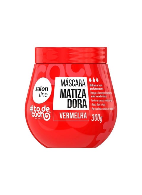 Salon Line - Linha #ToDeCacho (Matizadora) - Mascara Vermelha 300 Gr - (#ImWithCurls (Brassiness) - Red Mask Net 10.58 Oz)