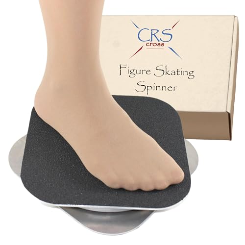 CRS Cross Figure Skating Spinner Off Ice Spinning Training Aid for Ice Skaters Gymnastics Dance and Ballet Metal 8 Inch Spin Trainer for Any Flat Surface Spinner